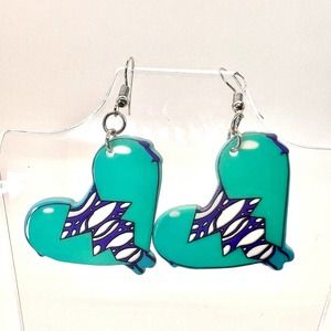 Broken Heart Earrings - Anxiety Earrings - Statement Earrings - Heartbroken